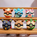 Pokemen Eevee Rubber Carabiner Keychain and Women Backpack Pendant