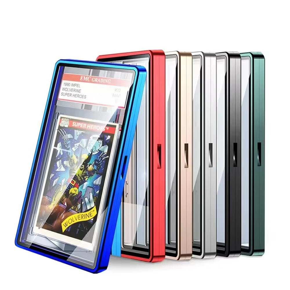 Metal Protective Magnetic Graded Card Display Case BGS TCG Baseball Sport Grading Bumper Guard for PSA Slab