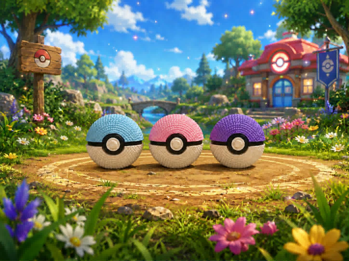 Knitted Poké Ball